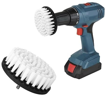 Spazzola per trapano a setole morbide da 12,7 cm per la pulizia di tappeti, pelle e tappezzeria, strumento di lavaggio per trapano elettrico compatibile con accessori per trapano a batteria