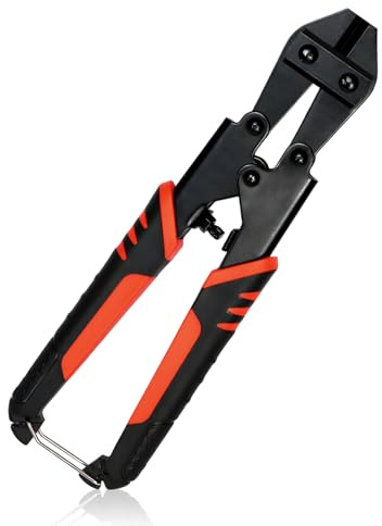 Small Bolt Cutter 220mm Compact Wire Cutters Heavy Duty 8 Inch Handheld Cable Cutters, Strong Metal Cutter for Chains Thick Rods Fencing DIY Projects Durable Steel Wire Cutters