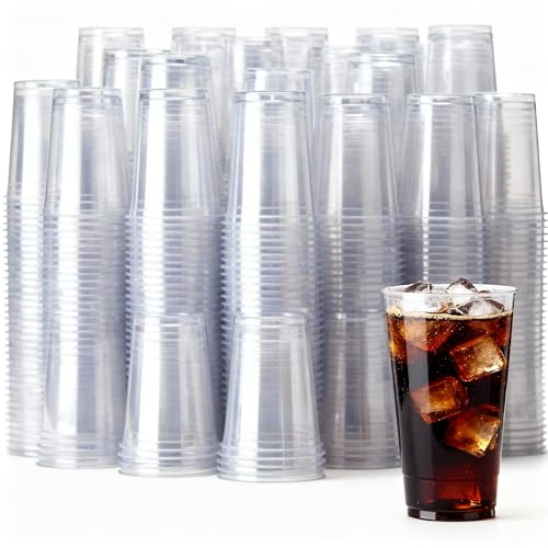 VASOMADRID - Vasos Reutilizables de Plástico 1000 uds de 420 ml (14oz) para Fiestas, Oficinas y Catering Resistentes y Reusables