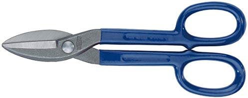 BESSEY Amerikaner-Schere D146-250, Gesamtlänge 250 mm, Schnittlänge 54 mm, Griff PVC-getaucht, für gerade Schnitte, Gewicht 0,47 Kg