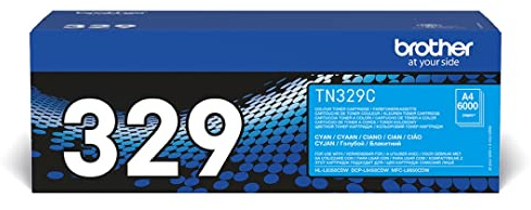Brother TN-329C BROTN329C Toner Cartridge Extra High Capacity 6000 pages, 1-pack, cyan