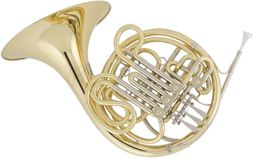 Lechgold DH-18HL Doppelhorn - lackiertes Waldhorn in F/Bb - 4 Ventile mit Minibal-Gelenken - Mundrohr aus Neusilber - inkl. Leichtkoffer
