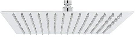 Premium Duscharmaturen Set aus Messing und ABS Kunststoff – Wandhalterungen, Handbrausen, Brauseschläuche und Duschköpfe in Chrome/Eckig ((Regendusche (40x40cm))