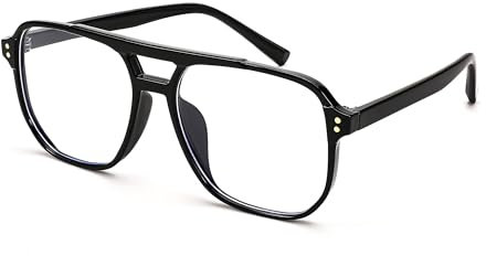 FEISEDY Occhiali anti Luce Blu Retro anni '70 '80 Occhiali Pilota Donna Uomo Occhiali da PC Gaming Computer Protezione UV B2866