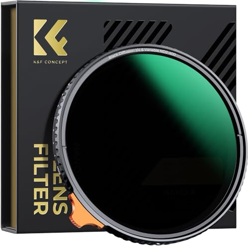 K&F CONCEPT Filtre 52mm Black-Mist 1/4 et Filtre ND Variable nd2-400 2 en 1 pour Objectif Appareil Photo
