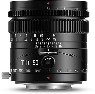 TTArtisan 50mm F1.4 Tilt Metal Bodied Lens Compatible with Micro Four Thirds M43 Mount - Black