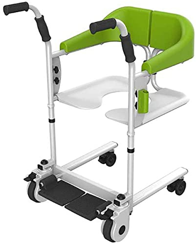 Sedia da trasferimento per pazienti, ruote per bagno, vasca comoda per anziani disabili, sollevatore multifunzionale per tutto il corpo, verde