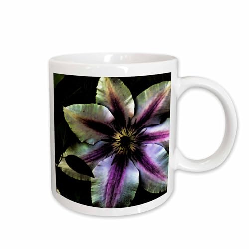 3dRose Clematis Magic Photo art of a clematis flower with effects 15oz Mug