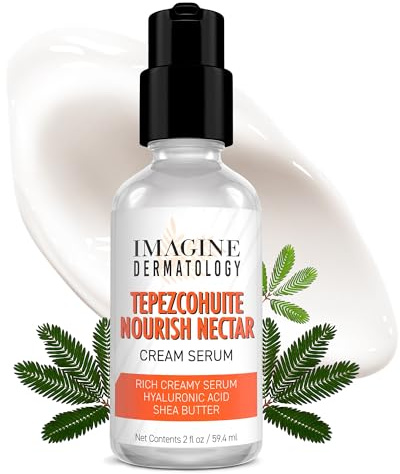 Tepezcohuite Nourish Nectar Concentrated Hyaluronic Acid Shea Butter Cream Serum Moisturizer Mimosa Tenuiflora Bark Extract Used by Mayan Healers Unscented Paraben Free Made in USA 2 fl oz/ 59.4 ml