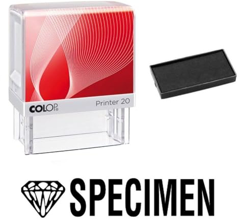 Sello de tinta Specimen COLOP Printer 20 38 x 14 mm, color Negro