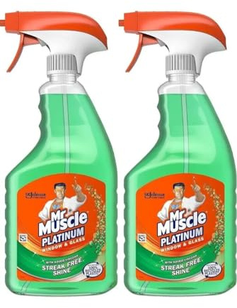 2 x Mr Muscle Window and Glass Cleaner 750ml Trigger spray Professional