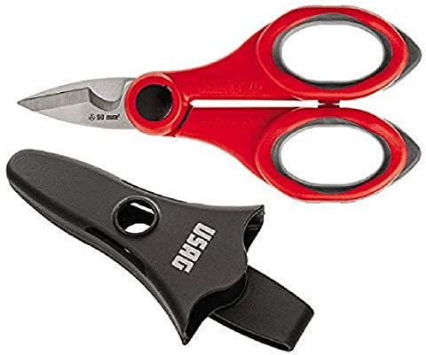 USAG U02070008 - 207 D - Schere für Elektriker, Klingen aus rostfreiem Stahl