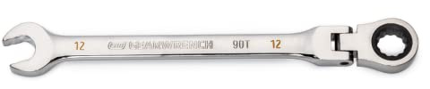 GEARWRENCH 12mm 4 Degree Swing Arch 12 Point Flex Head Ratcheting Combination Wrench - 86712