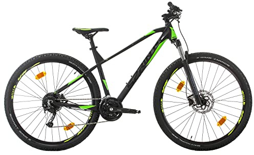 Sprint APOLON 29 Pollici Bici da Montagna Mountain bike Uomo Freni a Disco, Velocità (Arancione neon opaco nero)