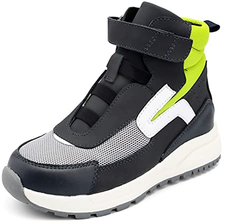 Zapatillas ortopédicas para niños y adolescentes, zapatillas de deporte con soporte para el arco y el tobillo para los pies planos de las niñas y los niños y para el pie varo/varo, Verde, 25 EU