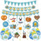 AFYHH Bayrische Oktoberfest Deko Accessoires - Banner, Bunting, Girlande, Luftballons, Wiesn Decor, Bierzelten Spiraldekoration