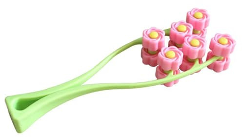 Outil de massage facial, rouleau de massage facial,Massager à double clip en Y | Fleur rouleau 3D, équipement de relaxation portatif manuel de serrage de la peau