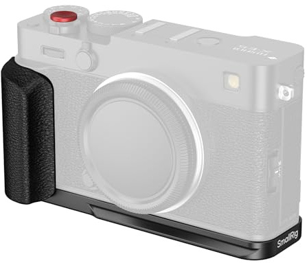 SMALLRIG X-E5 L-Shape Grip för FUJIFILM-kamera, inbyggd snabbkopplingsplatta för Arca, 1/4-20 hål, lätt ergonomiskt silikonhandgrepp, avtryckarknapp (Svart) - 5448