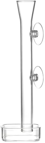 LINLAN 20 cm mangeoire à crevettes en Verre， Tube d'alimentation pour crevettes et Bol d'alimentation carré avec Deux ventouses, Convient aux crevettes Cristal et aux crevettes Cerises