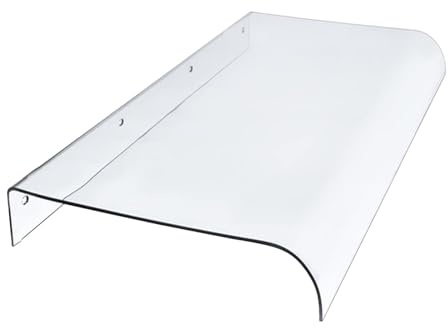 Genomskinligt utomhusskydd för dörrar och fönster, 50 cm djup, justerbar längd 80–700 cm, hållbar polypropen, storlek 50 x 640 cm, väderbeständigt skydd