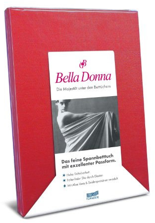 Formesse – Bella Donna Jersey. Edles Jersey-Spannbettlaken 120x190-130x220 cm - bis 30cm Höhe - 97% Baumwollzwirn, 3% Elastan, Aloe Vera und Arganöl/Spannbetttuch aus Deutschland - Rot
