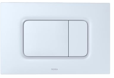 TOTO® Dual Flush Rectangle Push Button Plate for Select DuoFit In-Wall Tank Unit, White Matte - YT920#WH