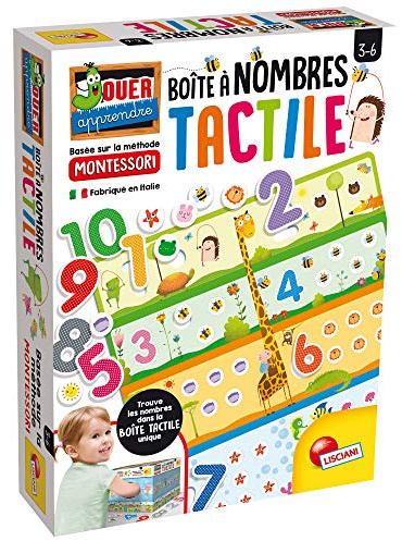 Lisciani Números táctiles Juegos EDUCATIVOS - Montessori-Les Nombres Y Las CUANTES - FR72453, Multicolor
