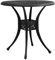 vidaXL Gartentisch mit Schirmloch Terrassentisch Balkontisch Esstisch Tisch Gartenmöbel Outdoor Terrasse Schwarz 78x78x72cm Aluminiumguss