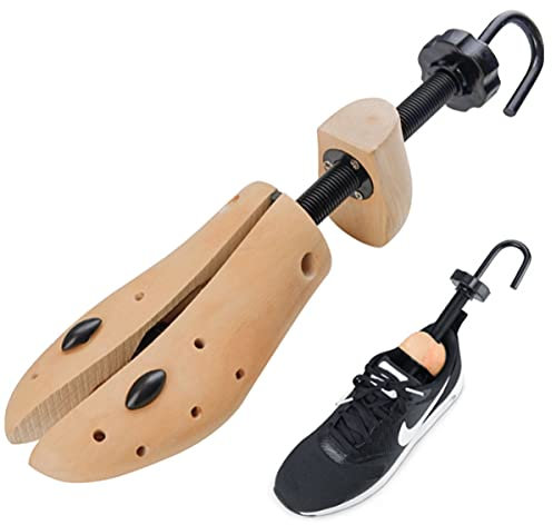 matago Espansore per Scarpe Regolabile, Allungamento Antirughe in Lunghezza E Larghezza, Forma per Scarpe in Legno con Pezzo di Supporto per Donna Uomo, L-(41-46)-39cm