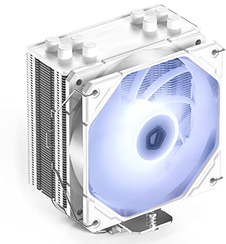 ID-COOLING SE-224-XTS White CPU Cooler 4 Heatpipes CPU Air Cooler White LED light 120mm PWM Fan CPU Fan for Intel LGA1700/115X/1200; AMD AM4/AM5