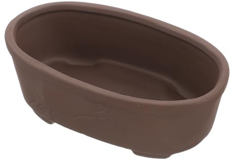 Lurrose Terrakotta Blumentopf Lila Unglasiert Kleine Schüssel Ton Übertopf für Sukkulenten und Pflanzen Vintage Tisch Pflanzgefäß für Innen und Außen Dekoration Praktisch Größe