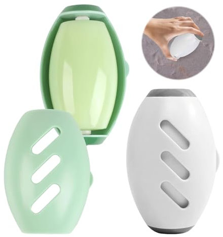 Watlikeup 2PCS Reusable Lint Roller,Pets Hair Remover Lint Roller Reusable,Portable Pet Hair Remover Roller,Reusable Lint Rollers for Pet Hair,Washable Pet Hair Remover(Green,White)