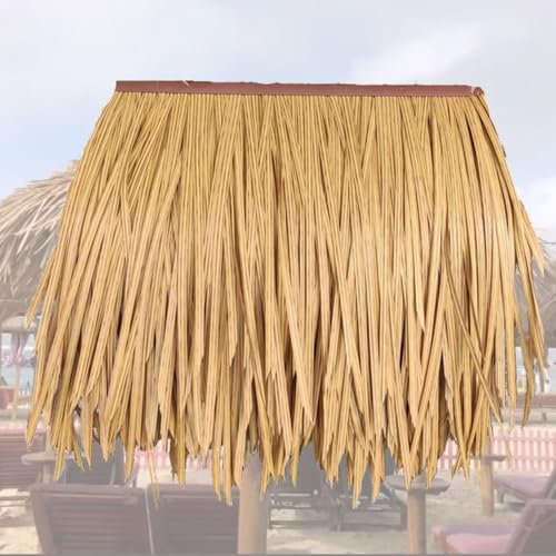 Rollo de Palma sintética, Techo de Palma, Paneles de Paja de plástico, Teja de Palma sintética, Techo de Paja Artificial para pabellón, casa de Madera, pérgola Decorativa (50 x 50 cm (19 x 1
