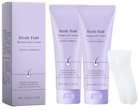2 Piezas Crema Depilatoria para Piernas y Cuerpo, Crema Depilatoria para el Cuidado de la Piel, Body Hair Removal Cream, Depilación Corporal Suave, Suave y Tersa, Apto para Pieles Normales