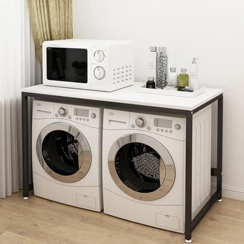 LSyySy Dryer Stand Double Storage Cabinet For Washing Machine, Storage Rack For Laundry Room, Bathroom And Toilet, 128 * 60 * 99cm, Load-bearing 150kg