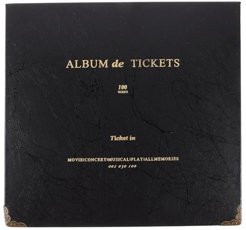 Cabilock Álbum de Colección de Billetes Multifuncional Libro de Tarjetas Sueltas Organizador de Entradas de Cine Conciertos y Viajes con Intercambiables Diseño Elegante y Duradero