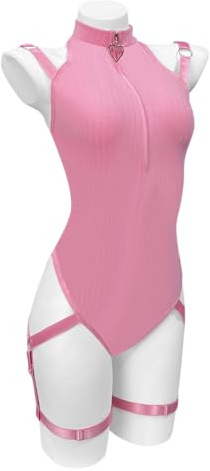 KORURACLUB Black Lingerie Corset Bodysuit Turtleneck Bodysuit | Bondage Corset Top Sexy Lingerie