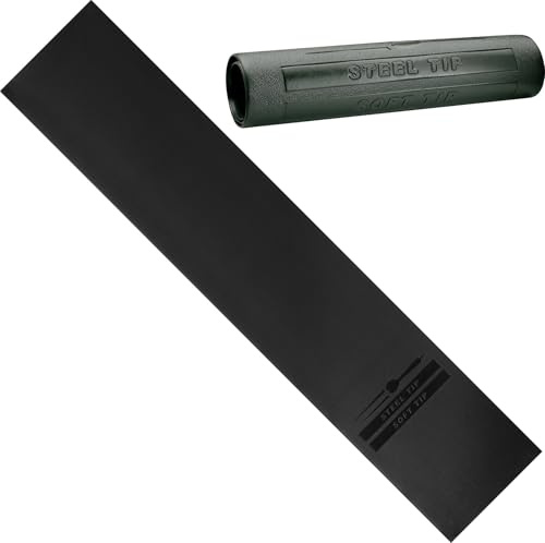 Viper Padded Pro - Tech Dart Mat Throw/Toe Line (Steel and Soft Tip Darts), Black, 119 Length x 24.25 Width x 0.25 Thickness, Made in USA