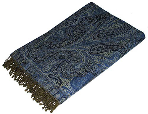 Lorenzo Cana 9626277 Couverture de luxe Jacquard tissée en laine mérinos d'agneau cachemire Couverture de canapé Couverture douillette 140 x 200 cm