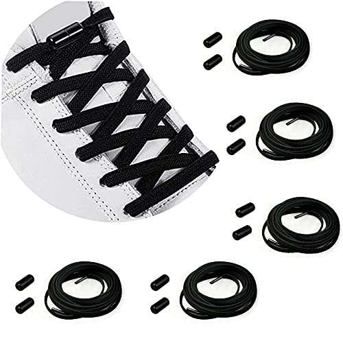 CHYEEH Cordones Elásticos Sin Nudo con Hebilla Metal | Cordones Elásticos de Goma con Botón de Metal/Cordones Elásticos para Zapatillas de Deporte, No es Necesario Atar Cordones de Zapatos para Niños