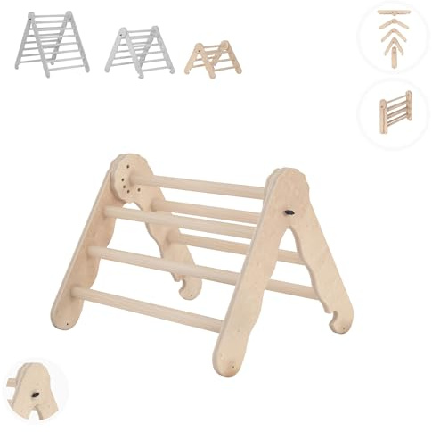 MAMOI® Indoor climbing triangle for kids, Baby climbing frame, Wooden toddler gym for children outside and outdoor, Frames toys for toddlers