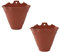 Cabilock 2pcs Wand Hängender Pflanzgefäß Harz Hängetopf Wandgefäß Wandampel Wandtopf Terrakotta Pflanztopf Halbschale für Indoor Outdoor Pflanz