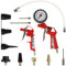 WALTER Druckluft Zubehör Set 13-Teilig, Fahrradventiladapter, Reifenfüller, Ausblaspistole, Ballnadel