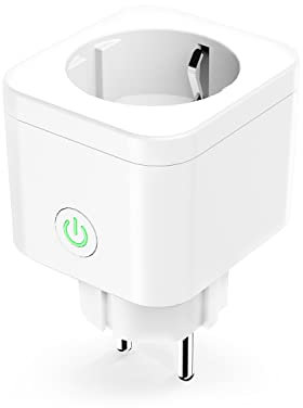 Refoss Mini Enchufe Inteligente, WiFi Enchufe Compatible con Alexa y Google Home, con Control Remoto y de Voz, Función de Programación y Temporizador, 1 Pieza