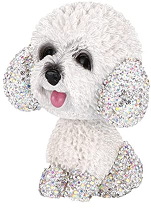 Katutude Wackel Figur Hund Wackelfigur, Auto Armaturenbrett Teddy Dog Dekoration Wackelhund Auto-Innendekoration Auto Ornamente, Bobblehead Wackelkopf Dashboard Dekoration