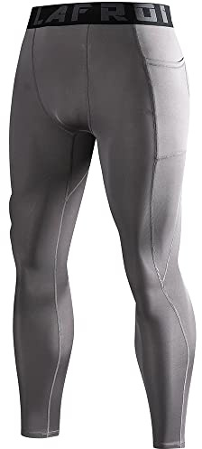 LAFROI Men's Quick Dry Cool Compression Fit Tights Leggings Waistbands-YSK08