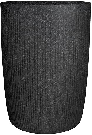 Scheurich Linetto High 54, Hochgefäß/Blumentopf/Pflanzkübel, rund, Farbe: Stony Black, hergestellt mit recyceltem Kunststoff, 10 Jahre Garantie, für den Außenbereich