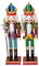 2P Wooden Christmas Nutcracker Soldiers,Large Christmas Nutcracker Soldier Ornament 30CM,Traditional Nutcracker Soldier Puppet Nutcracker Toy Gift for Kids Classic Xmas Decor Nutcracker King Soldier