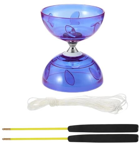 Will LIke Diabolo mit Kugellager, Kommt mit professionellem Stick,Freizeitsport, perfekt für Outdoor-Sportarten (Lila)