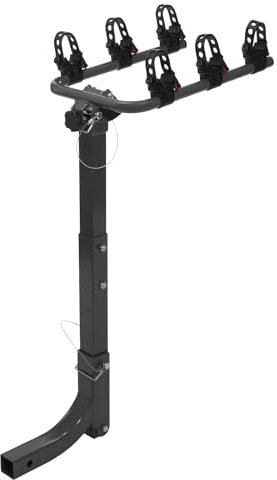 LUNICASHA Fahrradträger, Faltbarer Auto Fahrradträger, Fahrradträger Anhängerkupplung Bis 70KG Schwarz